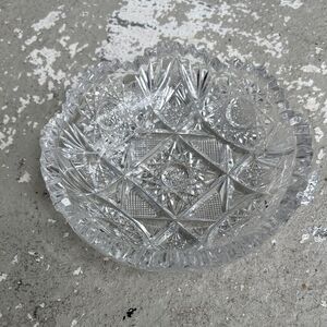 American brilliant cut crystal candy dish
